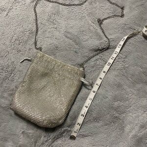 ring concierge rhinestone bag purse glitter crossbody silver